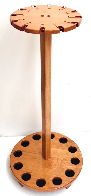 Custom Fishing Rod Rack, Solid Maple Wood