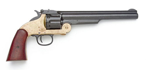 M1869 SCHOFIELD WESTERN REPLICA PISTOL WITH BRASS FRAME