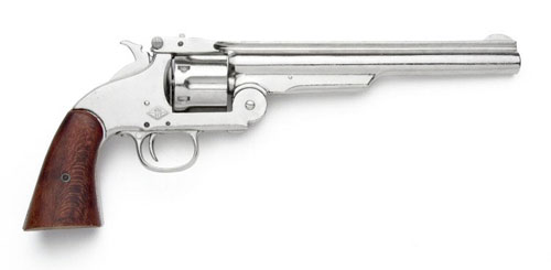 M1869 SCHOFIELD WESTERN PISTOL WITH NICKEL FINISH