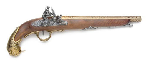 GERMAN FLINTLOCK PISTOL, 18TH CENTURY