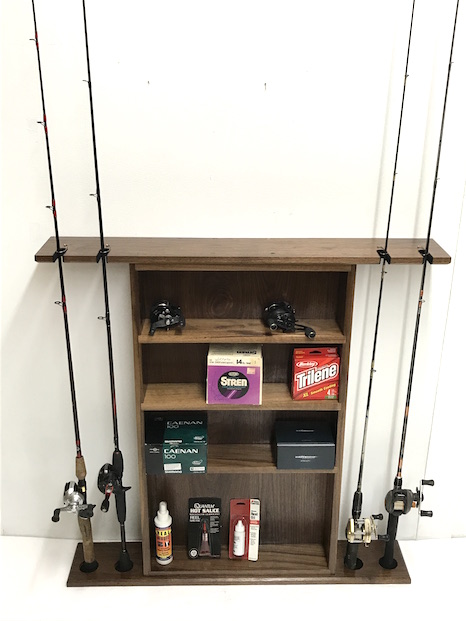 Custom Fishing Rod Rack, Solid Maple Wood